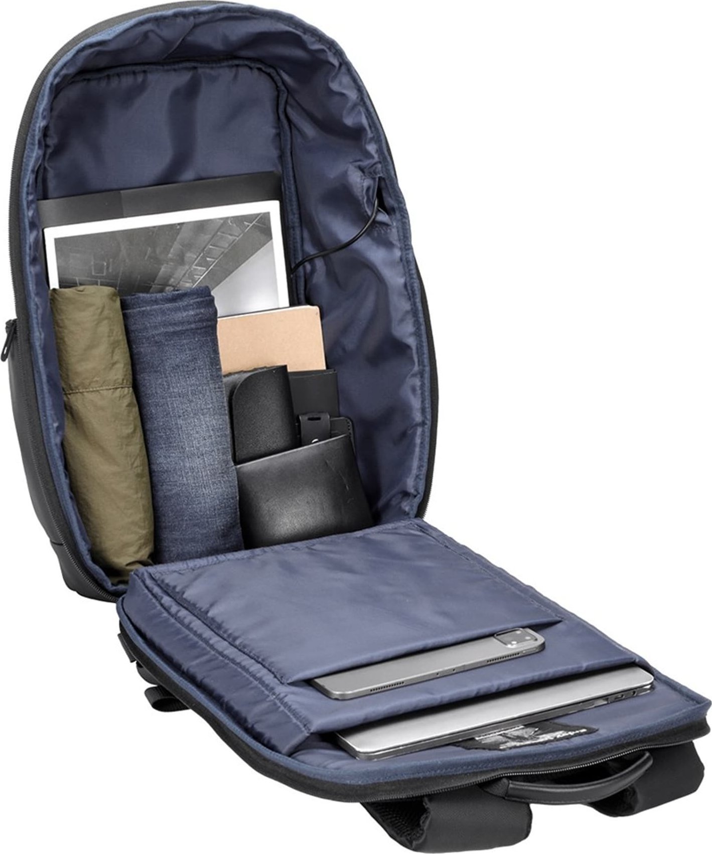 Çantë shpine Modecom Creative 15, 15.6", port USB, e zezë