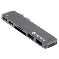 Hub USB C ESTUFF ES84122, USB 3.2 Gen 1, për MacBook Pro, gri