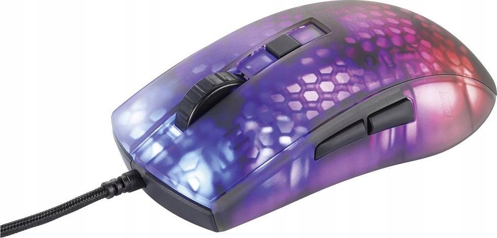Maus gaming Deltaco Gaming DM310, 6200 DPI, 6 butona, i zi transparent