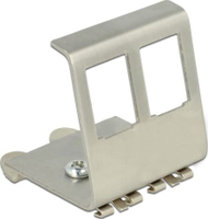 Mbajtëse DIN DeLOCK Modular Insert, 2 porta Keystone, metalike