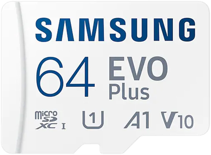 Kartelë e memories Samsung EVO Plus SDXC 64GB UHS-I (Class 10) + përshtatës
