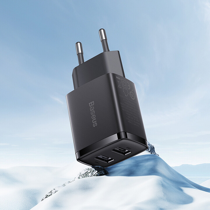 Karikues Baseus, 2xUSB-A, 10.5W, i zi