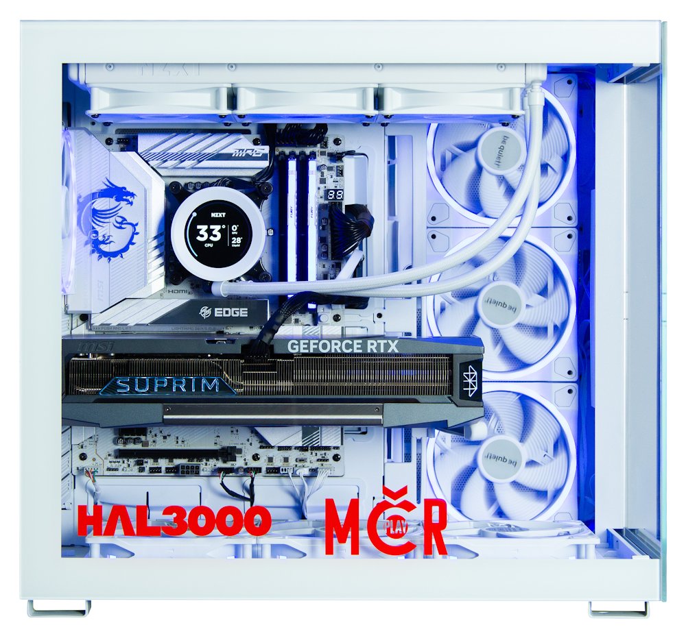 Kompjuter HAL3000 MČR 2025, Intel Core Ultra 9 285K, 64GB DDR5, RTX 5090, 4TB SSD, Windows 11 Home, i bardhë