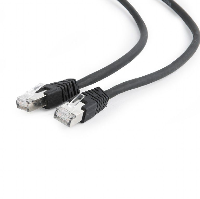 Кабел Gembird RJ-45/RJ-45 (PP6A-LSZHCU-BK-5M), Cat.6A, S/FTP, 5м, црна боја