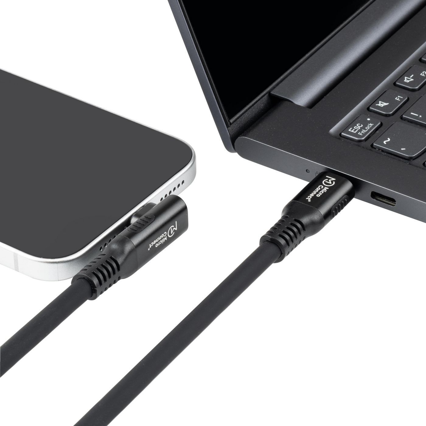 Kabllo USB C Microconnect MC-LS-USB4CC2.0-a, 20Gbps, 240W Power Delivery, e zezë