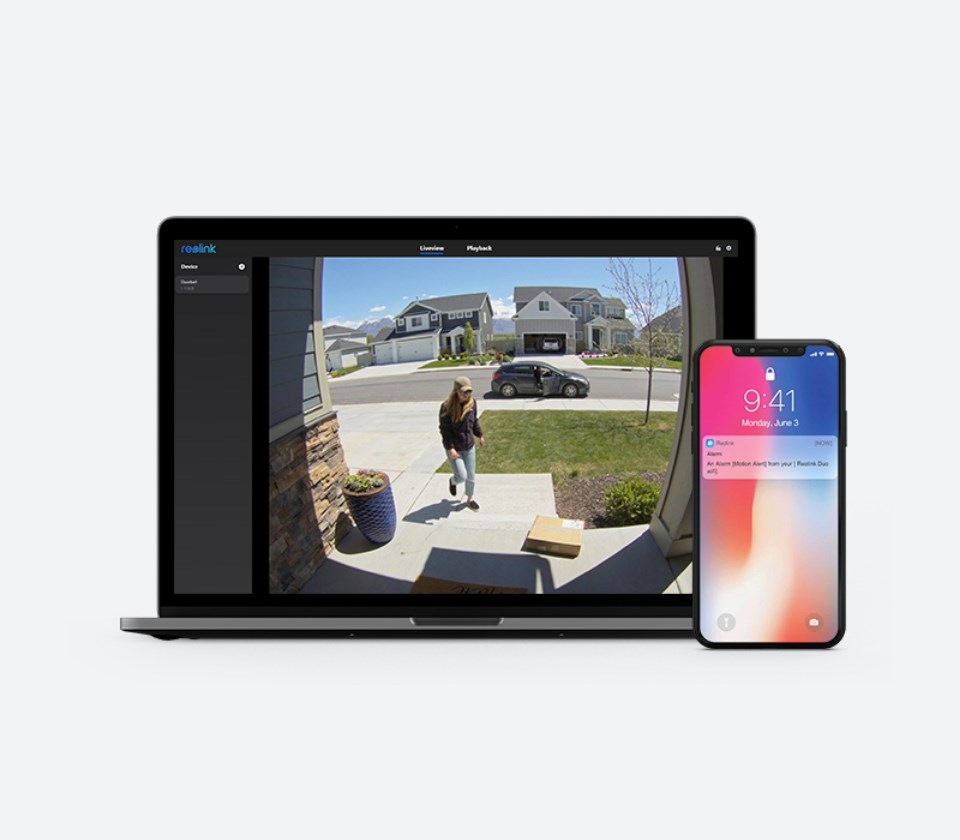 Zile dere Reolink Video Doorbell WiFi, 2K+, e zezë