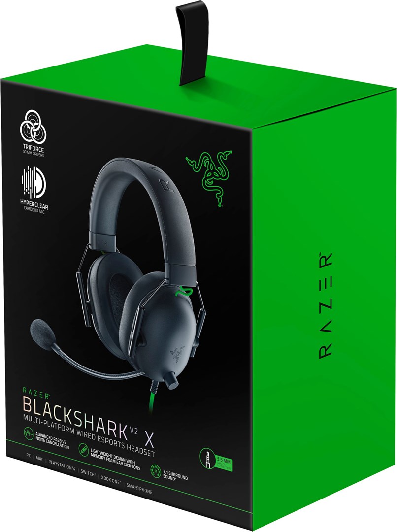 Слушалки Razer Blackshark V2 X, со кабел