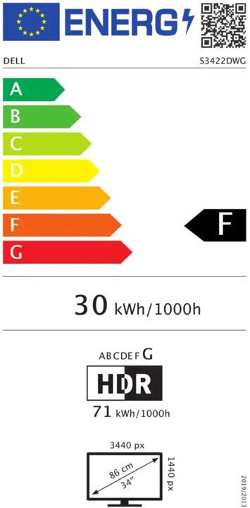 Monitor Dell S3422DWG - LED 34"