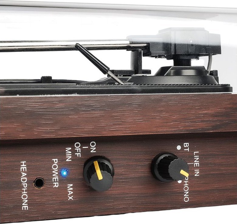 Gramafon DNA TT1, Bluetooth, 3 shpejtësi, mahogon