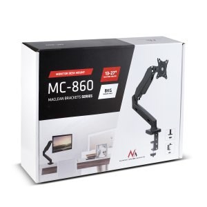 Mbajtëse tavoline për monitor Maclean MC-860, 13-27", 8 kg, e zezë