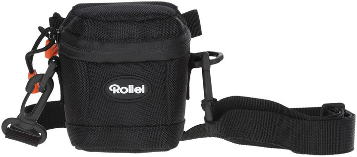 Çantë për lente Rollei Fotoliner, madhësia S, e zezë / portokalli