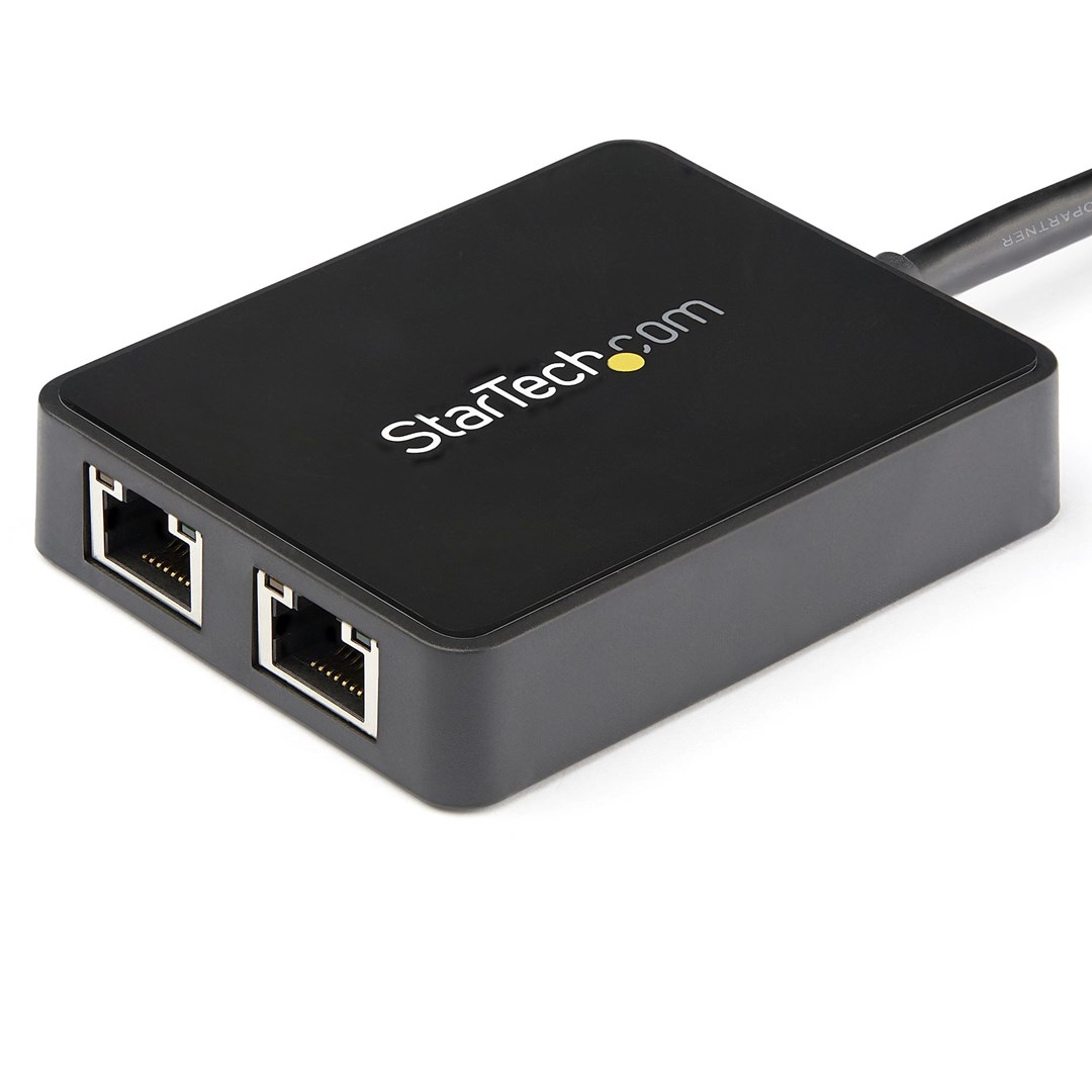 Përshtatës Ethernet StarTech USB32000SPT, USB 3.0, 2-Port Gigabit, i zi