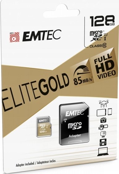 Kartë memorje Emtec EliteGold, 256GB MicroSDXC, UHS-I Class 10