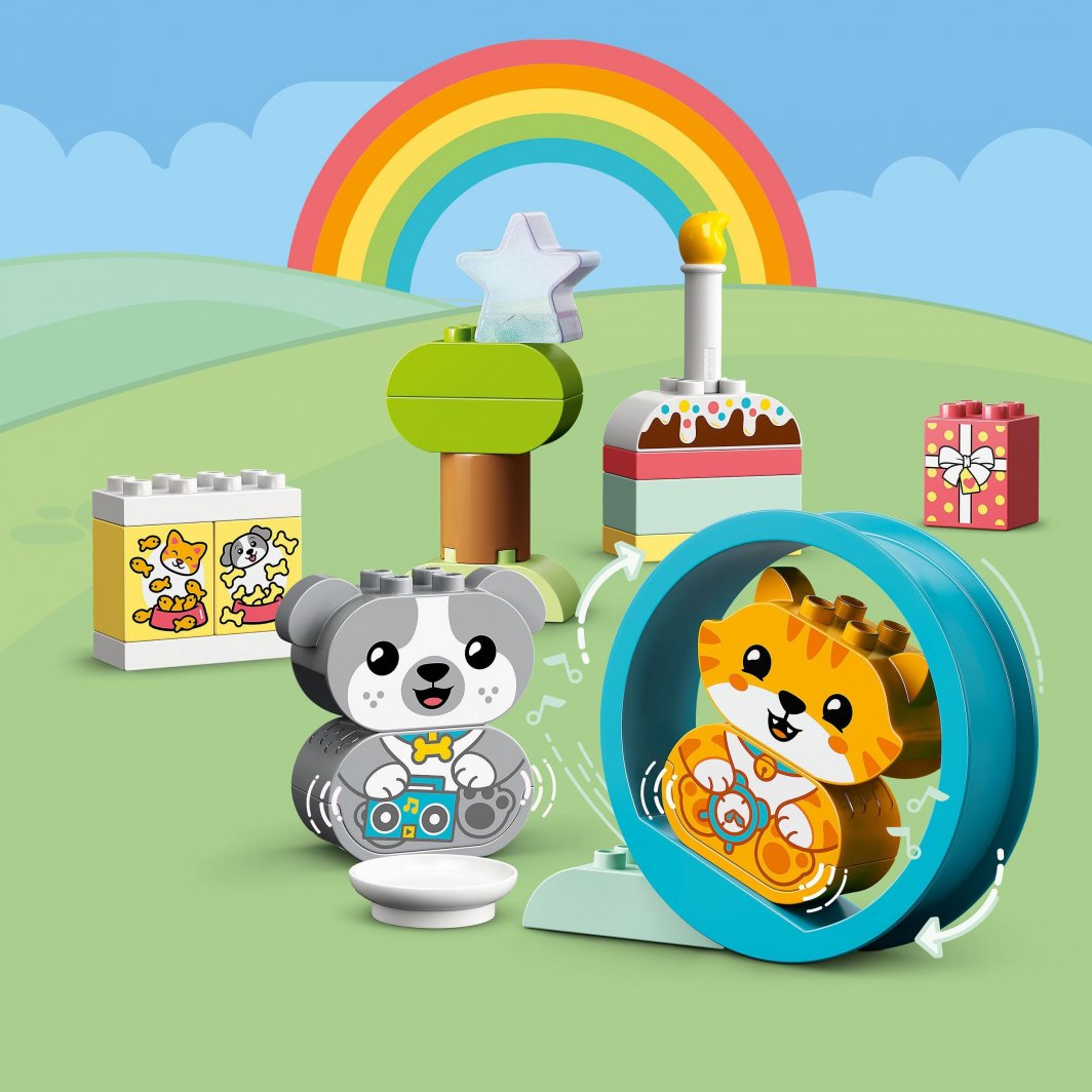 Set lodër LEGO® DUPLO® 10977 My first puppy and kitten making sounds, 22 pjesë