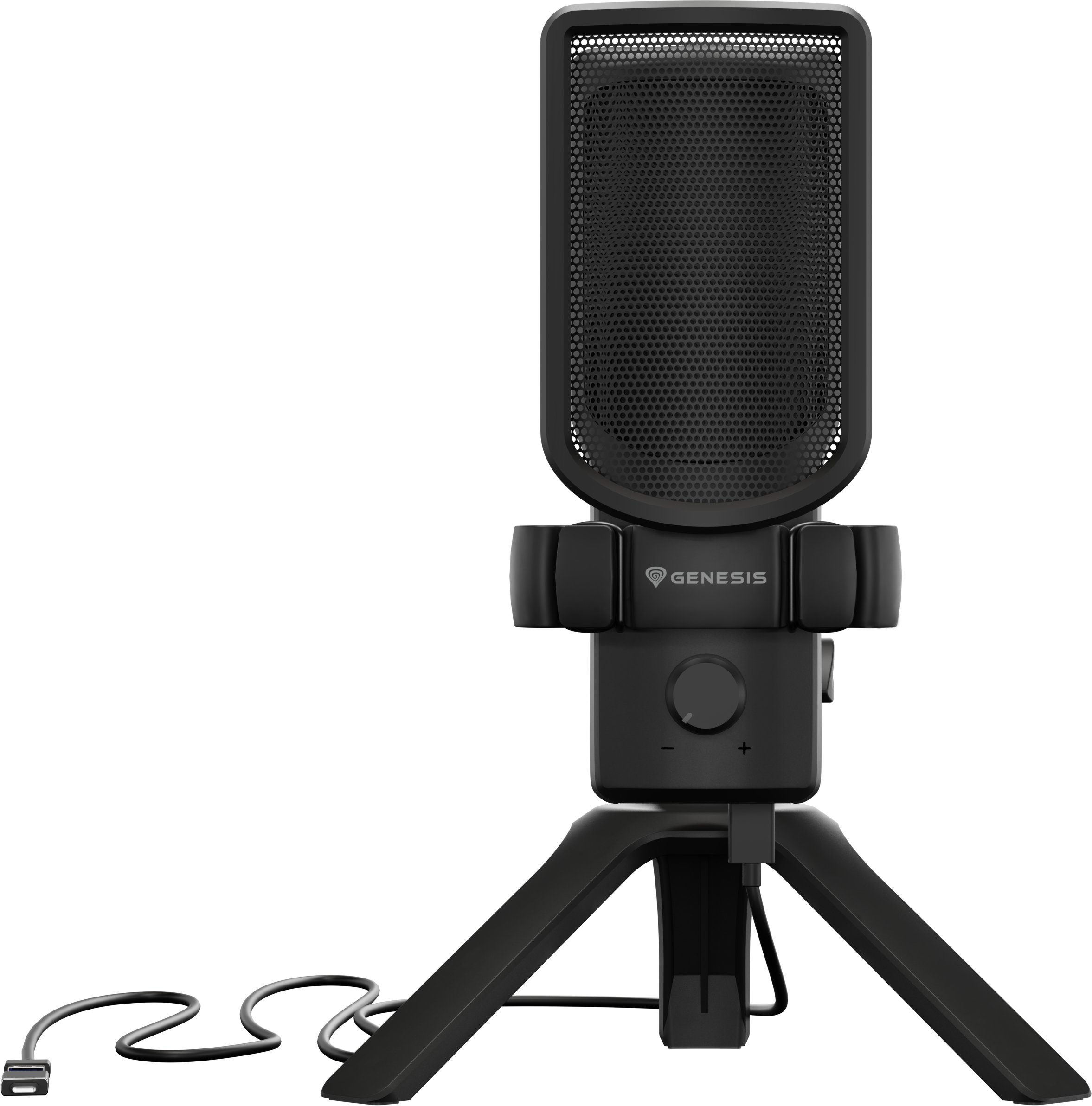 Mikrofon Genesis Radium 250, kondensator, me RGB, i zi