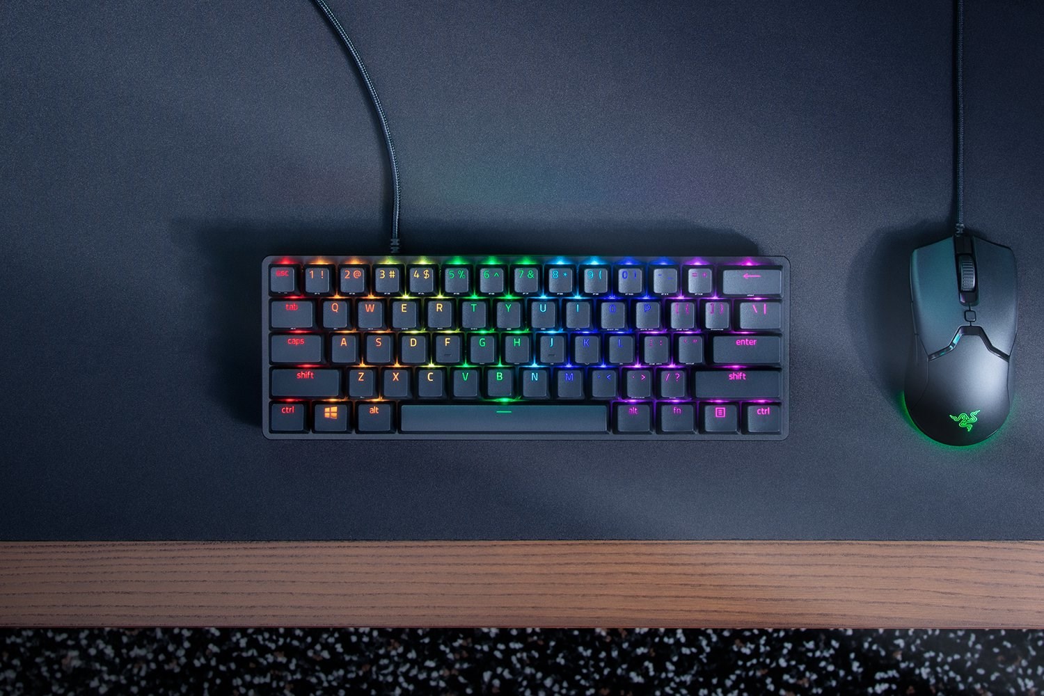 Tastierë për lojëra Razer Huntsman Mini SWE, Purple Switch, RGB, e zezë