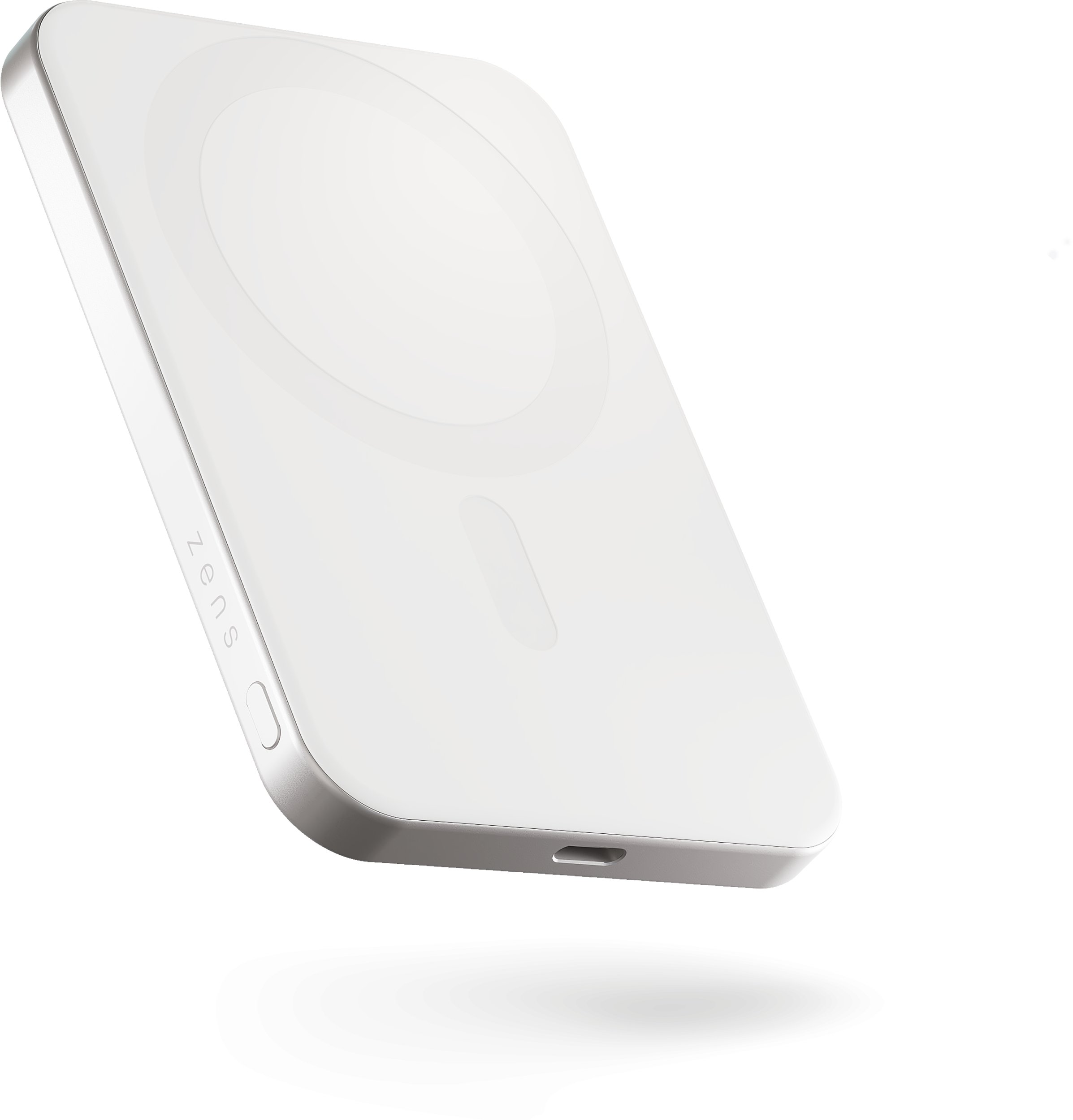 Power bank ZENS Slim Qi2, 5000mAh, karikim wireless, e bardhë