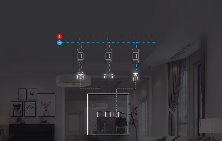 [OUTLET] Ndërprerës Sonoff T2EU3C-RF wireless 433MH (3-kanale)