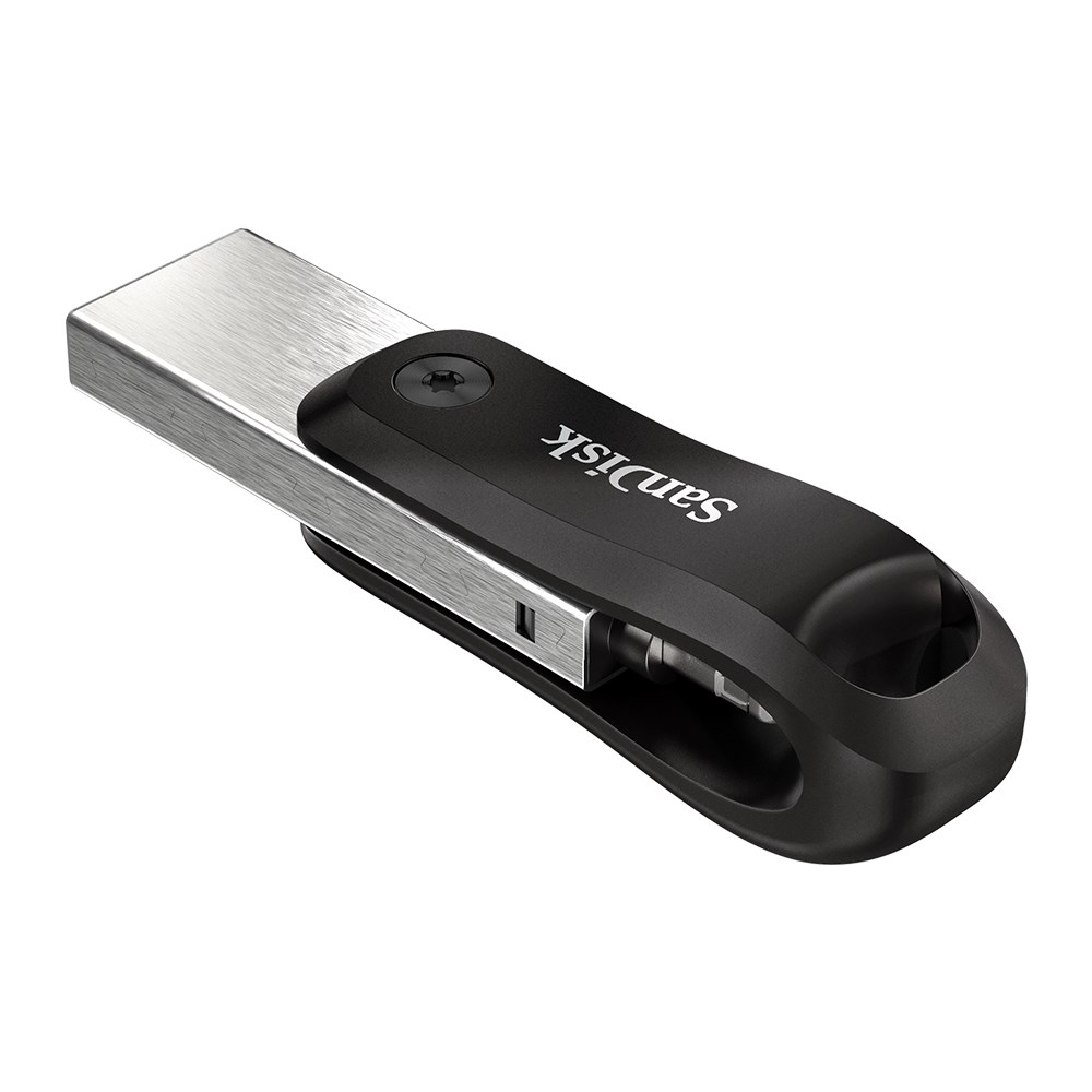 USB Flash Drive SanDisk iXpand Go, 256GB, USB 3.0/Lightning, e argjendtë/e zezë