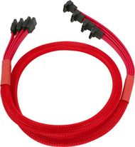 Kabllo Nanoxia SATA x4 - SATA x4 (NXS6GSR), 0.85m, e zezë/e kuqe