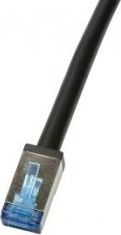 Kabllo rrjeti LogiLink Cq7023s, Cat.6a, S/ftp, Pvc+pe, 0.5m, e zezë