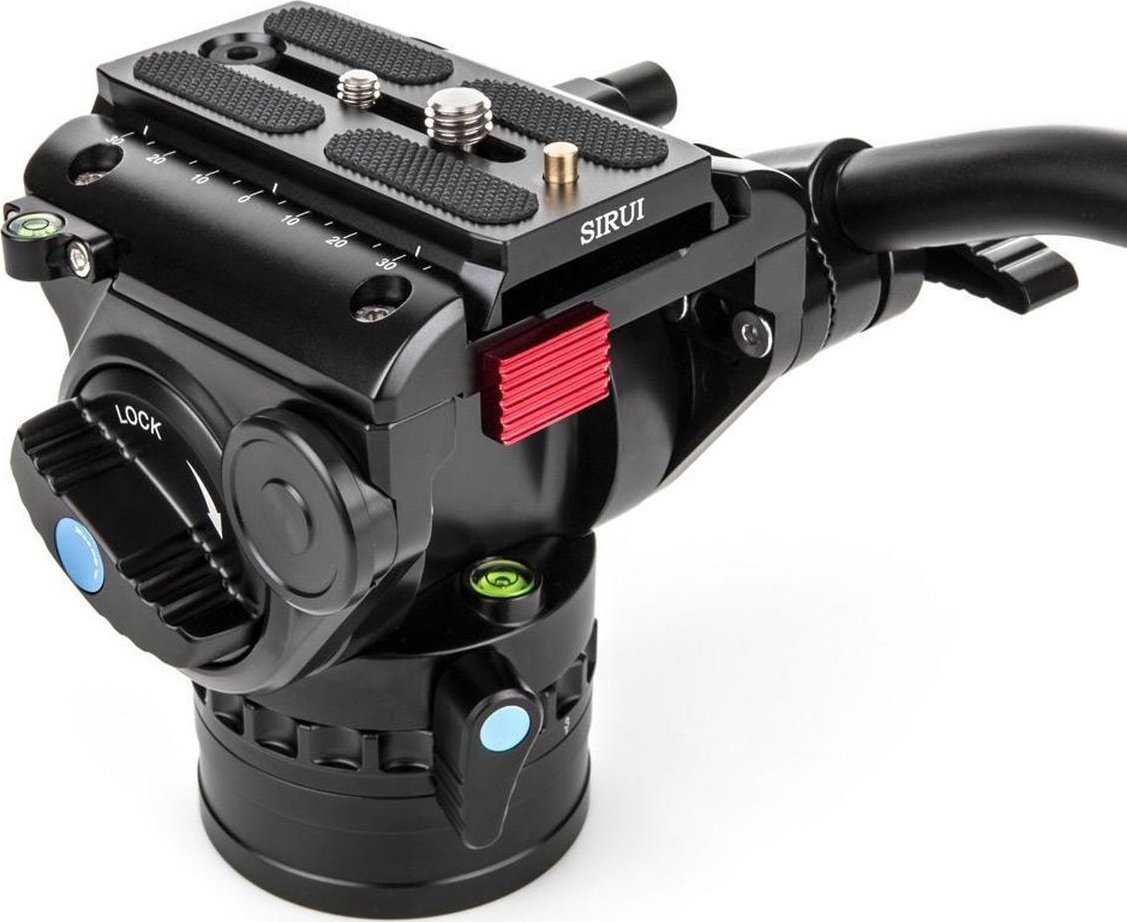 Kokë video Sirui VH-10X Pro, mekanizëm fluid, mbajtje deri 4kg, e zezë