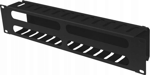 Panel menaxhimi kabllosh rack Lanberg 2U, për kabinet 19", i zi