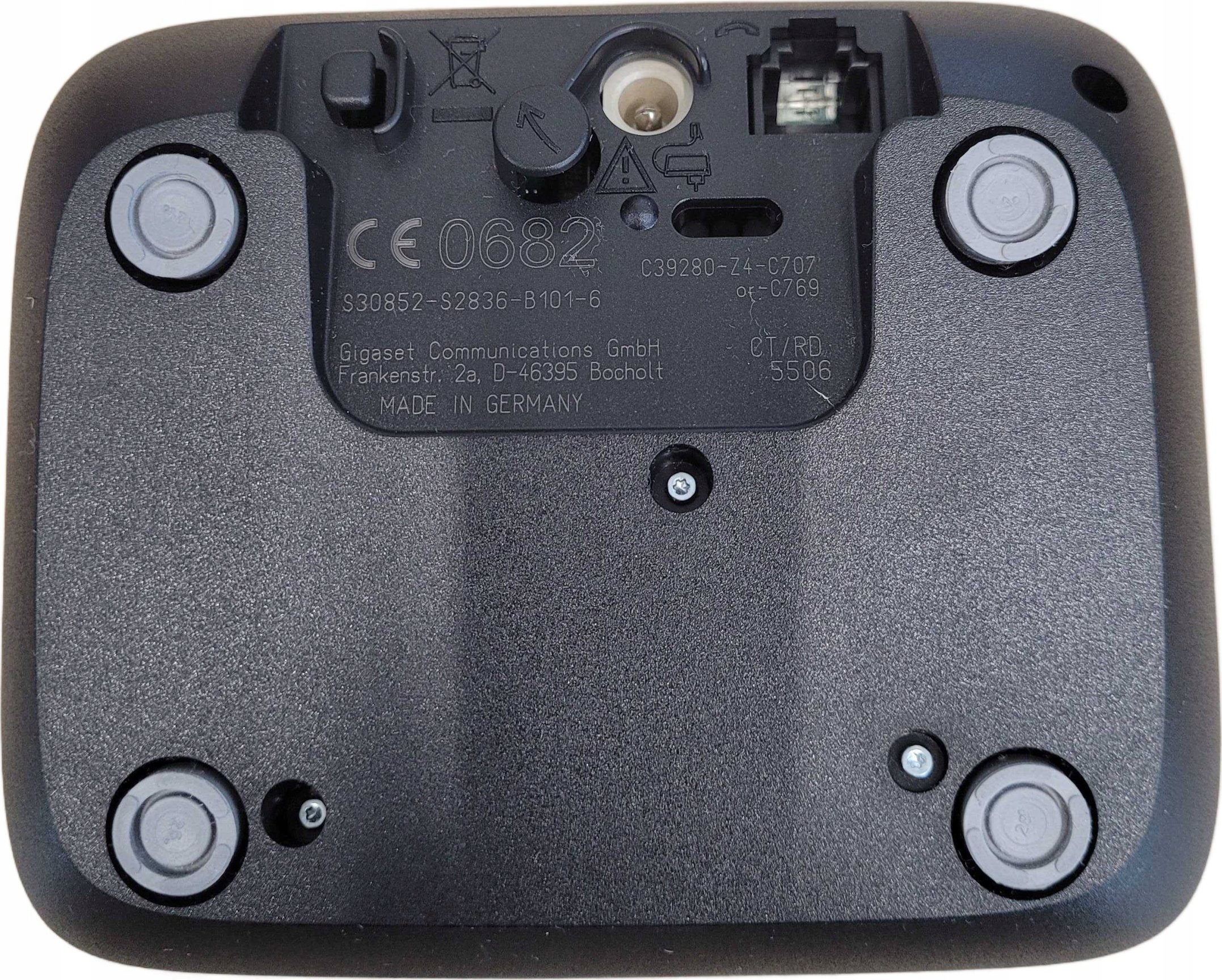 Telefon fiks pa tela Gigaset AS690A, sekretari telefonike, i zi