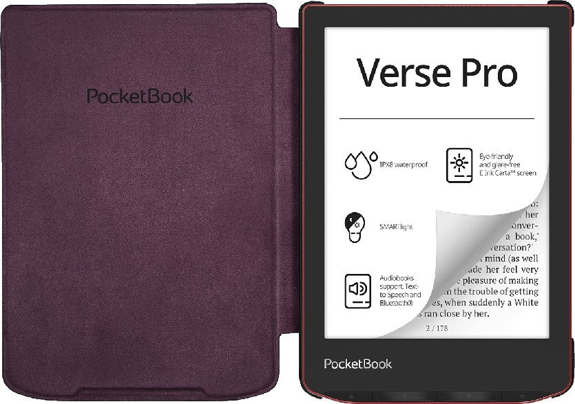 Mbulesë PocketBook Shell Cover Rhombus 6", për Verse dhe Verse Pro, bardh e zi