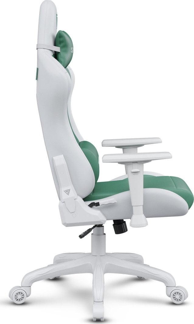 Стол SENSE7 Spellcaster FUKU PU, бела/зелена боја