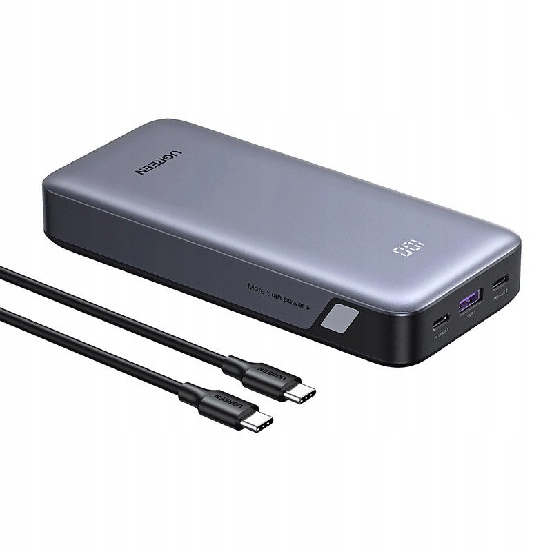Karikues portativ Ugreen TWO-WAY FAST CHARGING, 20000mAh, 30W, gri