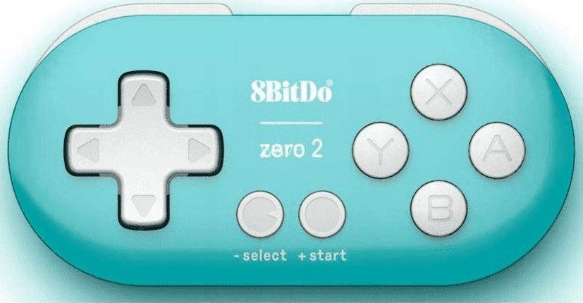 Kontroller 8BitDo Zero 2 Turquoise Edition, wireless / me kabllo, i gjelbër