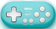Kontroller 8BitDo Zero 2 Turquoise Edition, wireless / me kabllo, i gjelbër