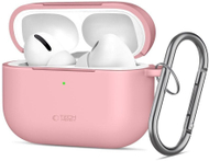 Kuti mbrojtëse Tech-Protect për Apple AirPods Pro 3, silikon, me karabinë, rozë