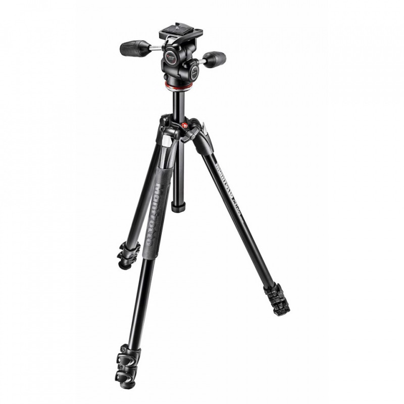 Manfrotto 290 Xtra Aluminium 3-Section Tripod with Head