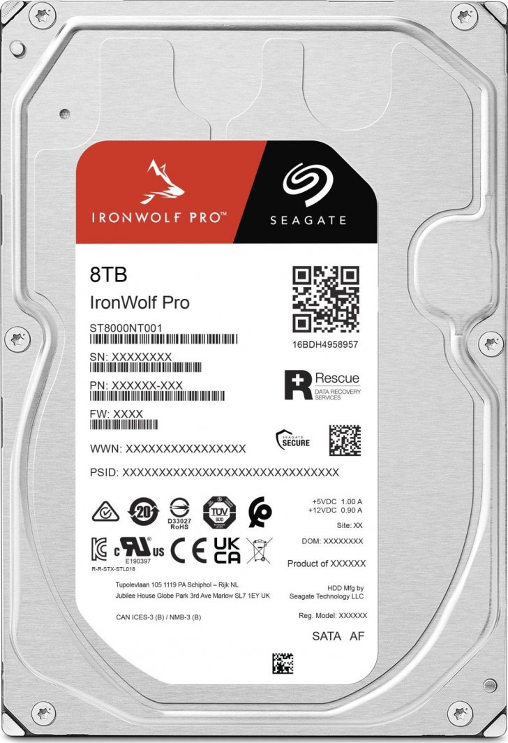 Disk për server Seagate IronWolf Pro, 8TB, 3.5", SATA III, i zi