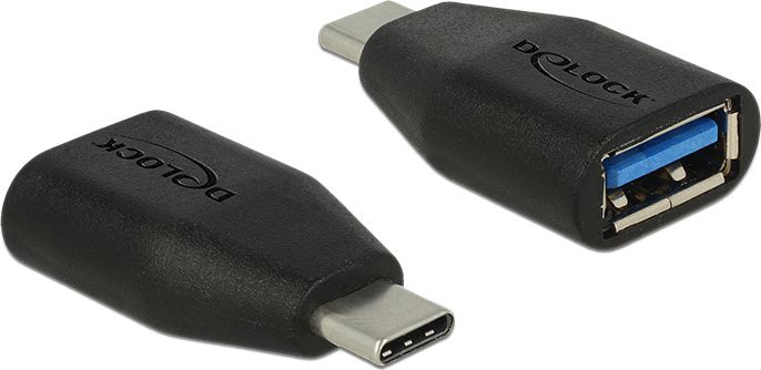 Përshtatës DeLock 65519, USB-C në USB-A, i zi