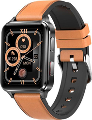 Smartwatch Kumi KU5 Pro, 1.91", matje tensioni dhe temperature, i zi kafe