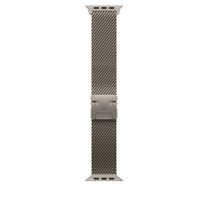 Apple Watch 49mm Loop, Natural Titanium Milanese Loop, Medium