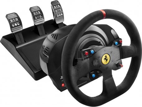 Set lojërash Morele Thrustmaster Ferrari T300 Alcantara Edition, timon lojërash, mouse pad, i zi