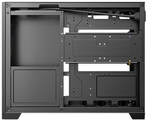 Kуќиште PC Antec Flux M Mini Tower, калено стакло, за гејминг, црно
