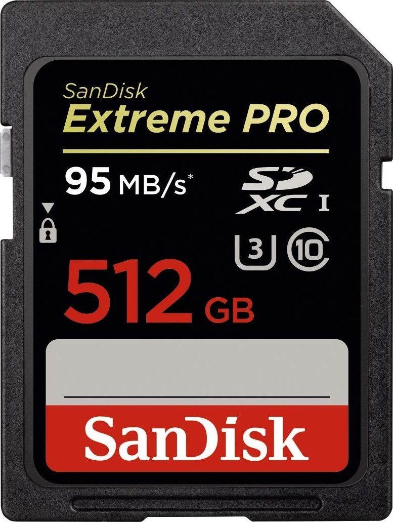 Kartë memorie SanDisk SDXC Extreme PRO, 512 GB, UHSI-I (U3), V30