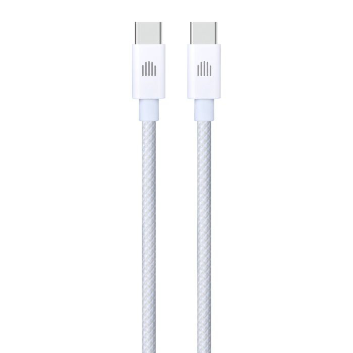 Dviced Cable USB-C To USB-C Nylon Textile 1,25M, White