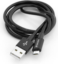 Kabllo Verbatim USB-A - micro USB, 1m, e zezë