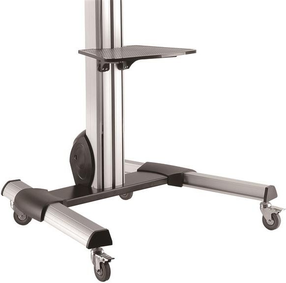 Karrocë TV StarTech.com, për 32" 75", rregullim lartësie, rrota me bllokim, e zezë