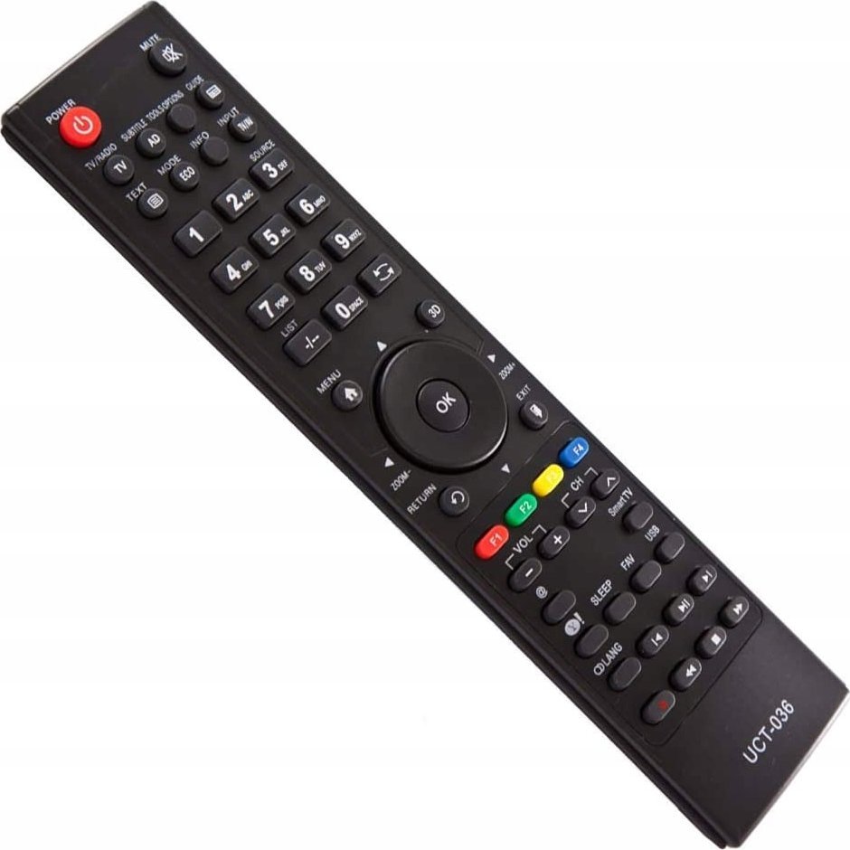 Pilot televizori Thomson UCT036, universal, për LCD Smart 3D, i zi