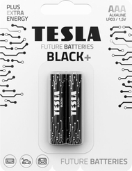 Bateri alkaline TESLA BLACK+, AAA LR03, paketim 2 copë