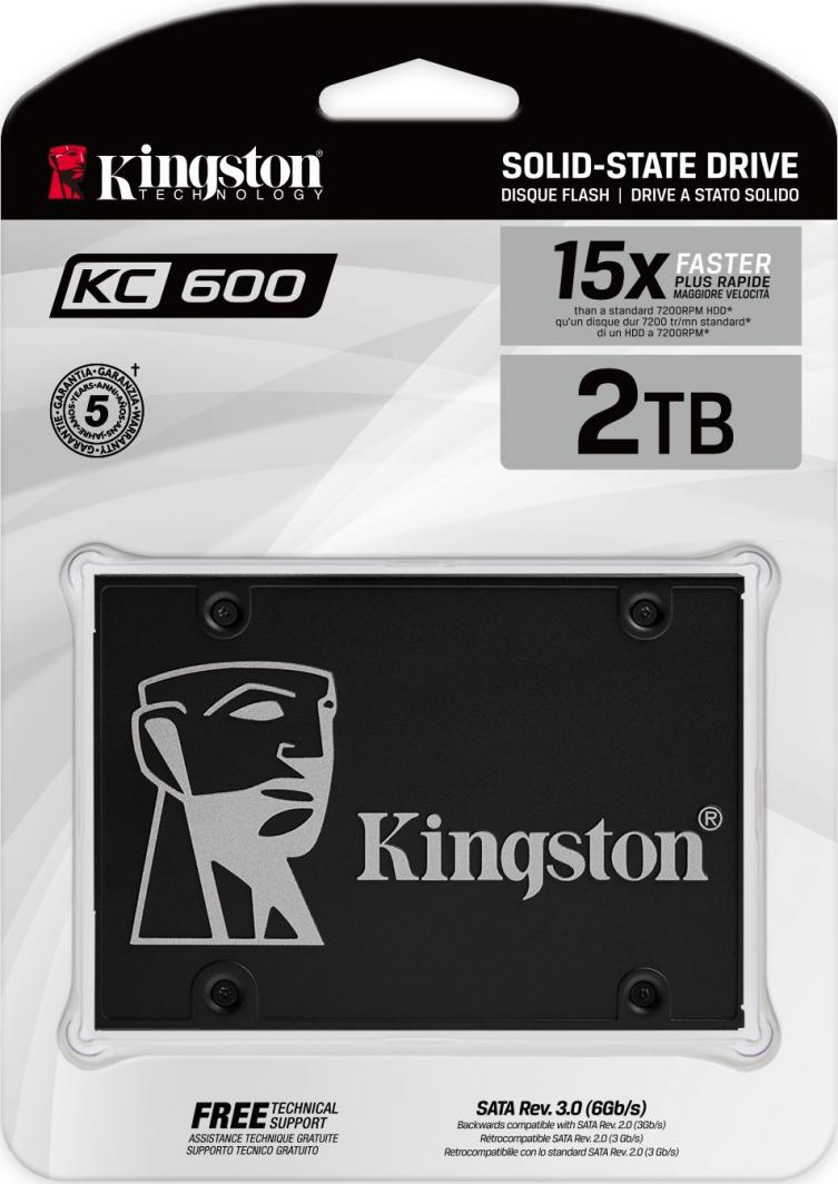 Disk SSD Kingston KC600, 2TB, 2.5" SATA III