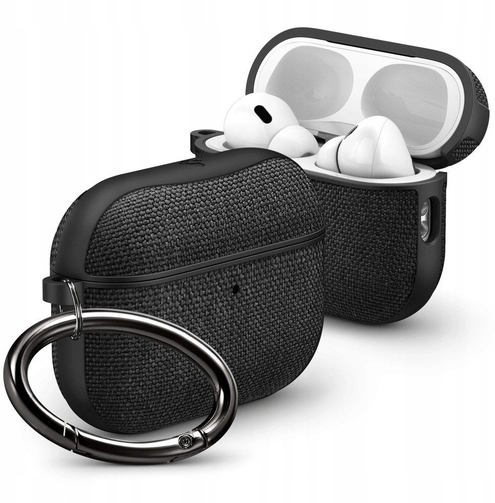 Kuti mbrojtëse Spigen Urban Fit për Apple AirPods Pro 3, me varëse, e zezë