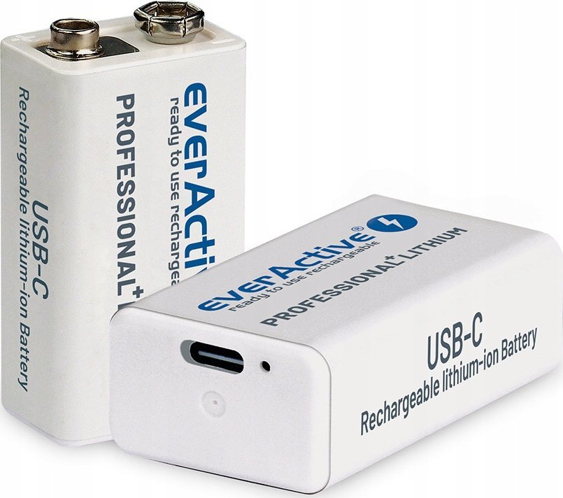 Bateri e rikarikueshme Everactive 9V 6F22, Li ion, 500mAh, 1 copë